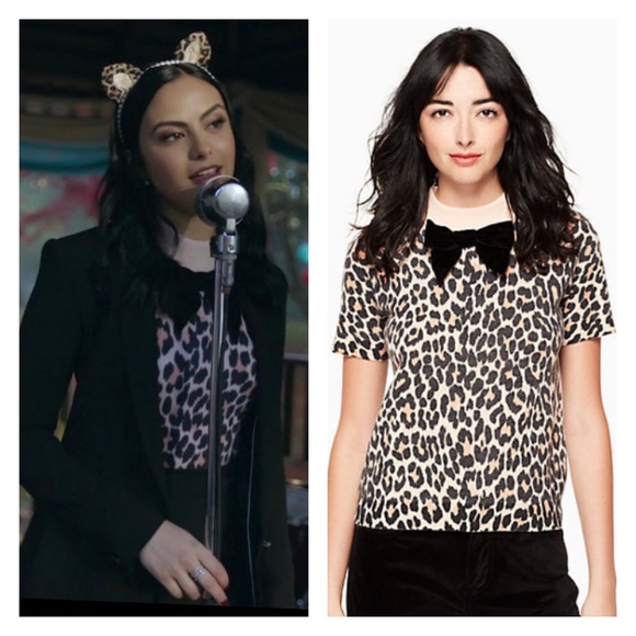 RARE Kate Spade Leopard Bow Sweater Riverdale - Picture 1 of 12